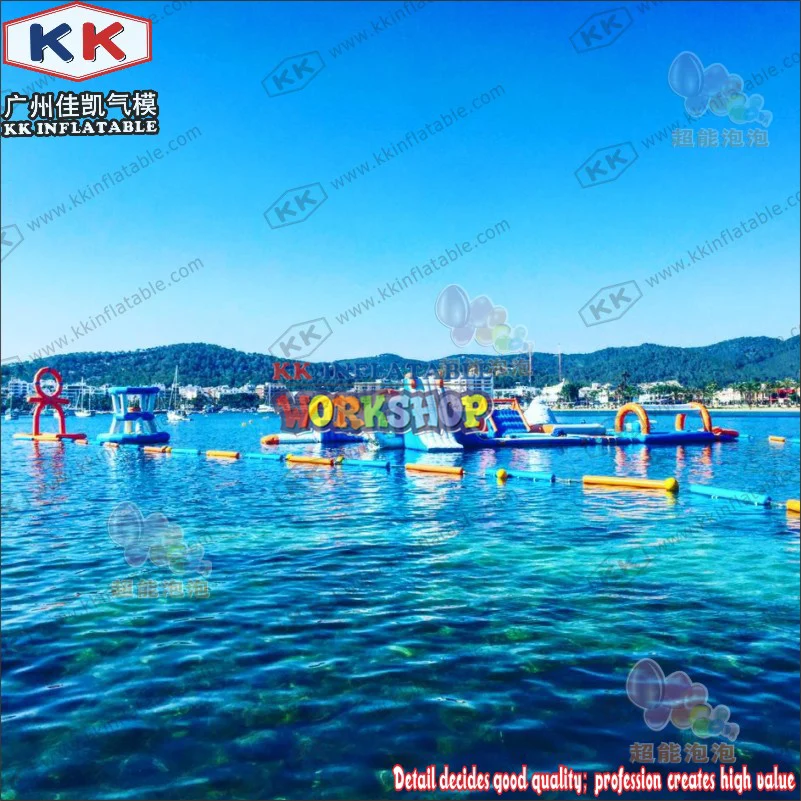 Koop 0.9Mm Pvc Aangepaste Aqua Adventure Opblaasbare Water Attractie