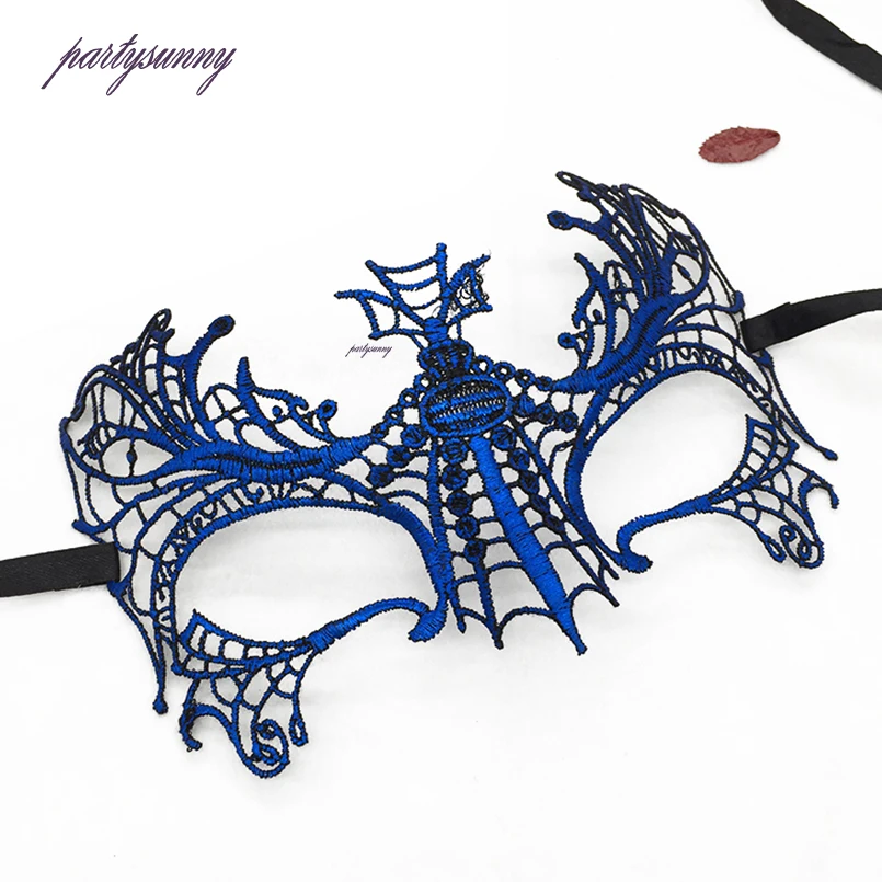 PF большой паук пикантные Маска для карнавала Хэллоуин верхняя половина лица