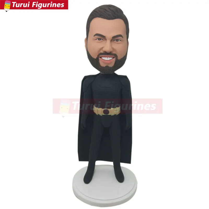 Персональный подарок с Бэтменом на заказ глиняная Статуэтка помпоном основе