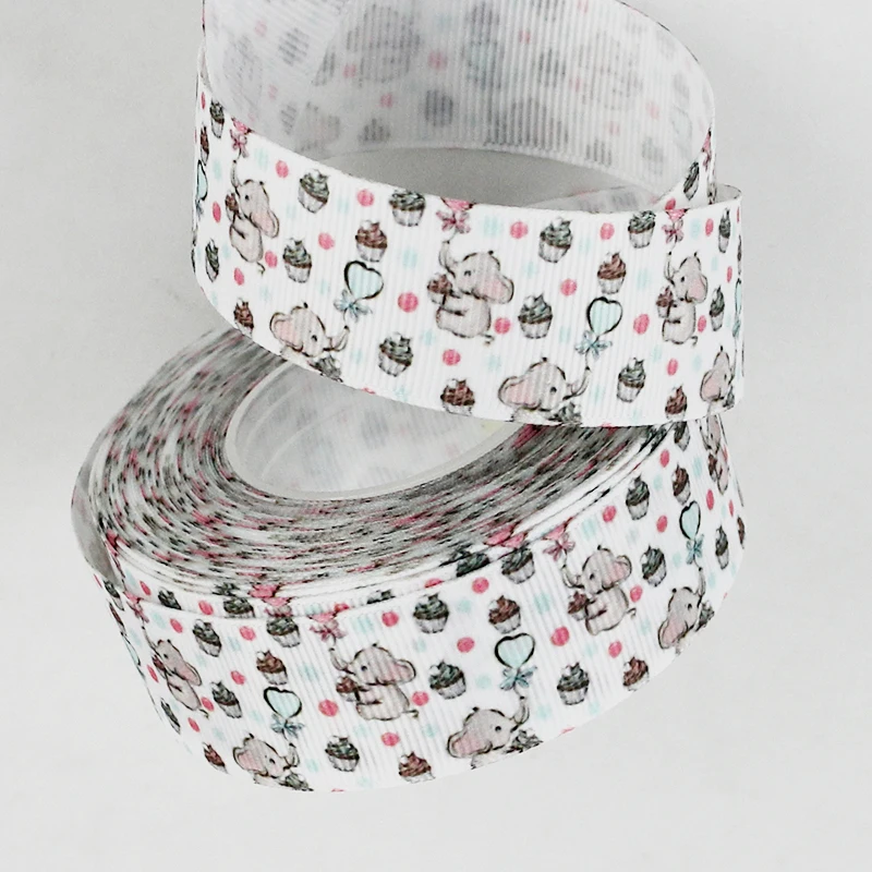 

Elephant printed grosgrain ribbon wedding diy decoration christmas decorations for home 9mm 16mm 22mm 25mm 38mm 57mm 75mm