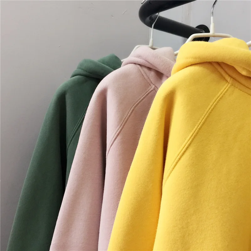 M-XXL 6 цветов осенняя Новинка свободный вельветовый плотный пуловер с капюшоном
