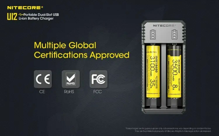 NITECORE UI1 UI2 Портативный USB Li-Ion Батарея Зарядное устройство совместимо с 26650 20700 21700 18650 16340 14500 Батарея