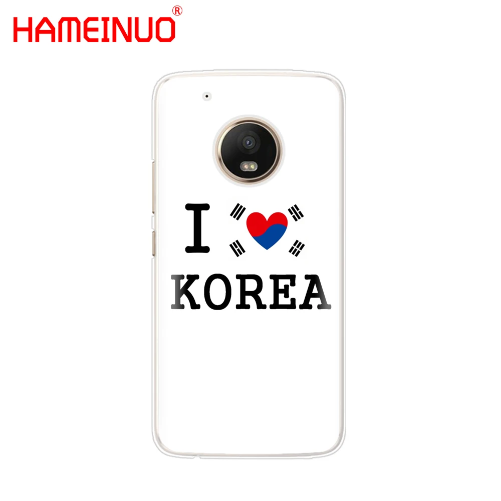 HAMEINUO корейский флаг чехол для телефона Motorola Moto X4 E4 C G6 G5 G5S G4 Z2 Z3 PLAY PLUS|Бамперы| |
