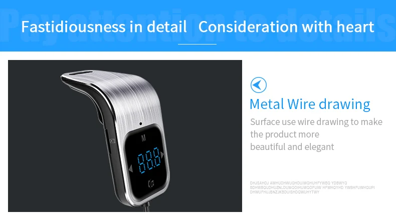 JINSERTA fm-передатчик Bluetooth автомобильный беспроводной радио адаптер AUX MP3 плеер FM модулятор Hands-free Комплект двойной USB быстрое зарядное устройство