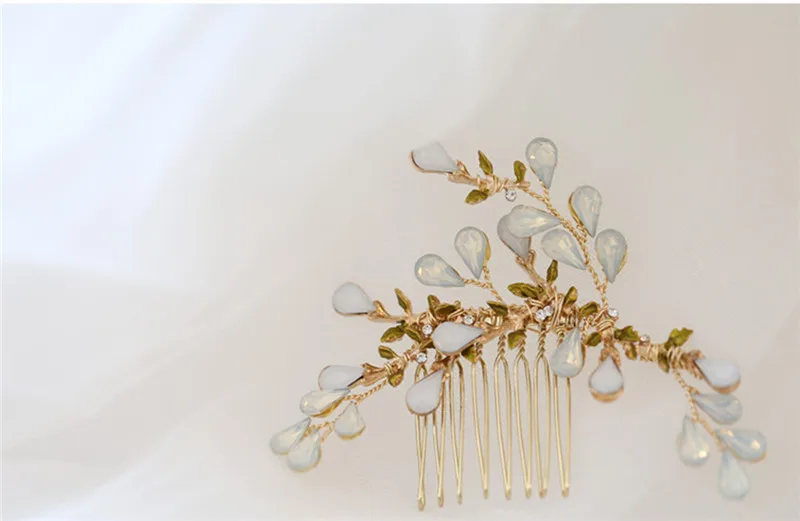 Женский гребень для волос с кристаллами свадебные украшения ручной работы