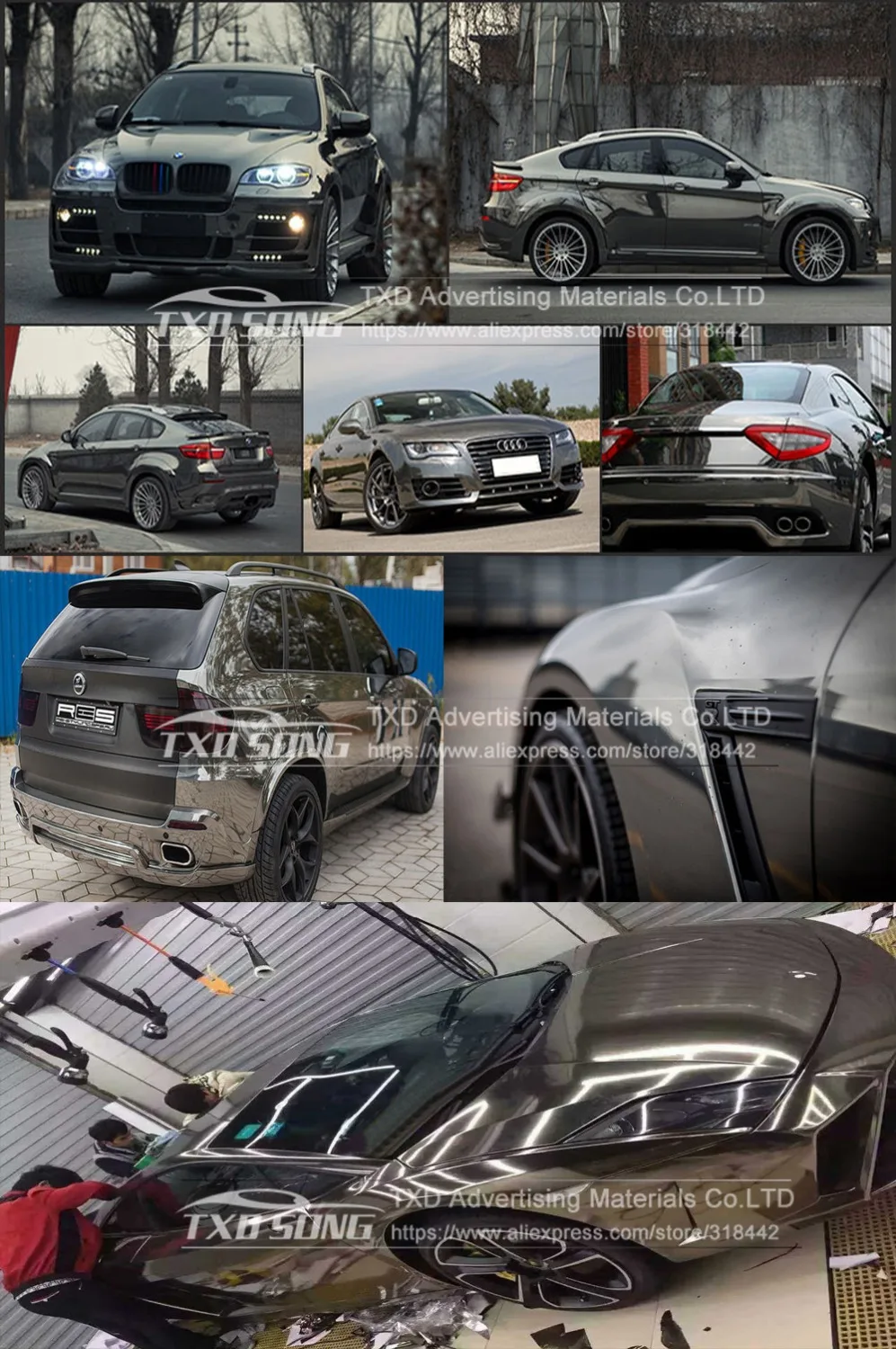 

High stretchable mirror Black gold rose gold silver Chrome Mirror flexible Vinyl Wrap Sheet Roll Film Car Sticker