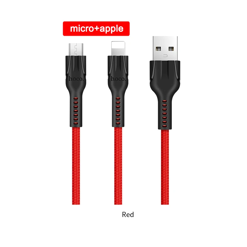 Белый HOCO 3в1 USB Кабель зарядного устройства для iPhone 11 Pro X 5 6 7 8 Android Micro USB кабель type C для samsung Xiaomi Phone USB кабель для передачи данных - Цвет: Белый