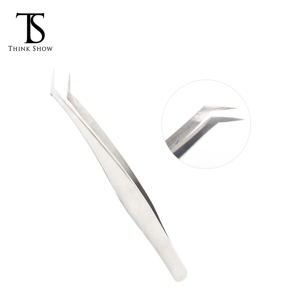 2 предмета Нержавеющая сталь Пинцет изогнутая ресница для инструментов