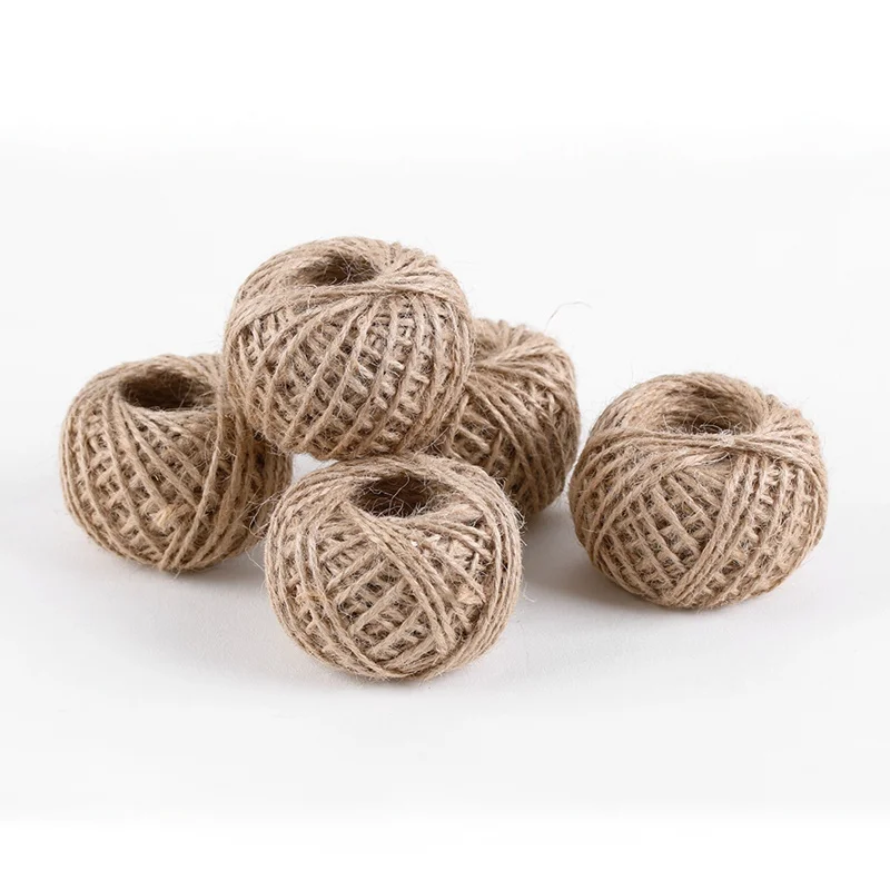 Натуральная коричневая пеньковая веревка 30 м ярлык сделай сам декоративная