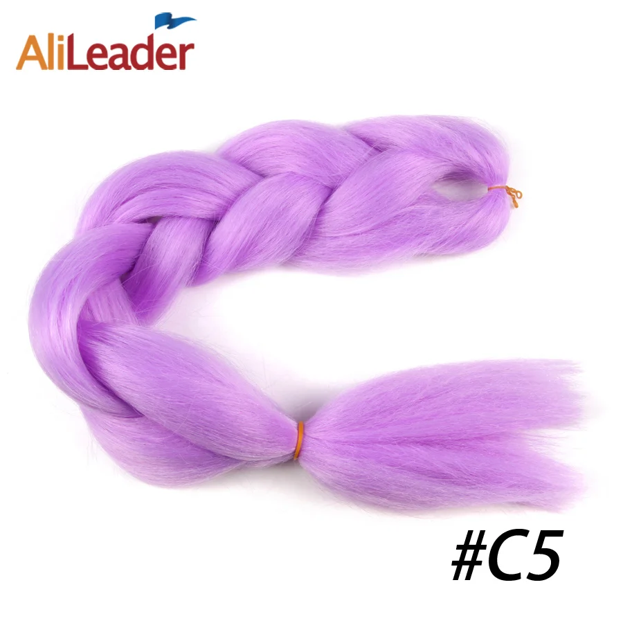 #4 AliLeader чистый цвет и Омбре косички волос 1B 2 4 27 33 613 99J серый розовый синтетические волосы Jumbo косички для наращивания 2" 100 г - Цвет: #4