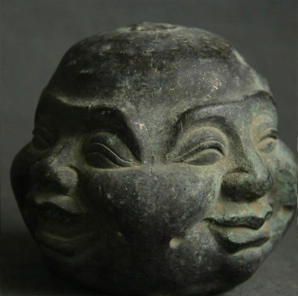 4 &quotСтарый Китай Бронза четыре уход за кожей лица настроения счастливым смехом