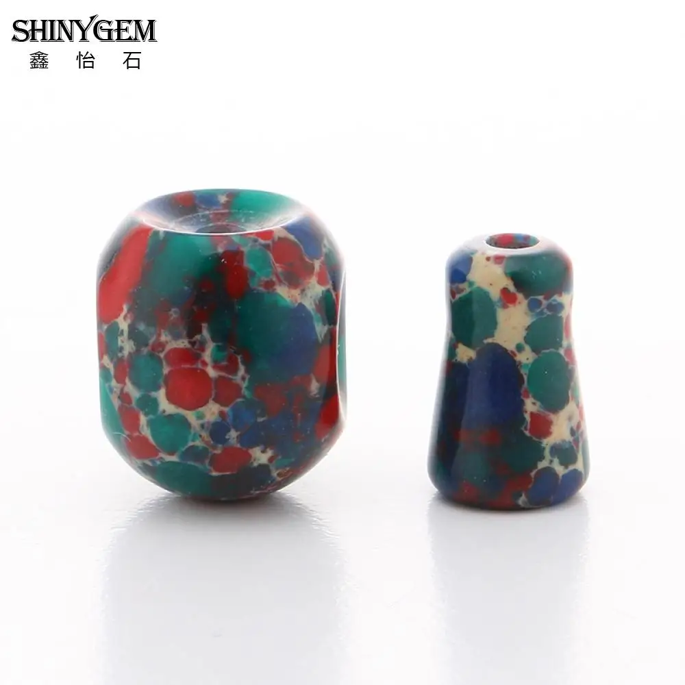 ShinyGem Guru 3 отверстия бусины Уникальные Морские осадочные Jaspers голова Будды Mala Spacer