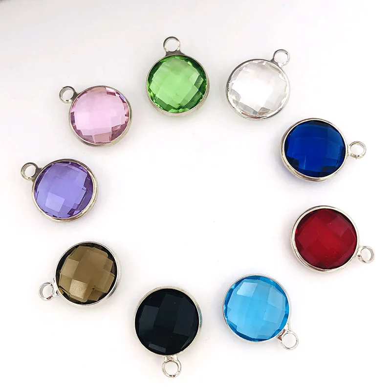 Новинка 12 мм розовый круглый сплав пришивная одинарная петля стеклянный