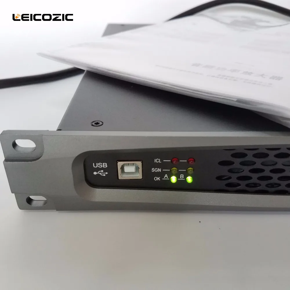Leicosic Профессиональный цифровой усилитель 2 Канальные усилители 1u аудио 550 Вт
