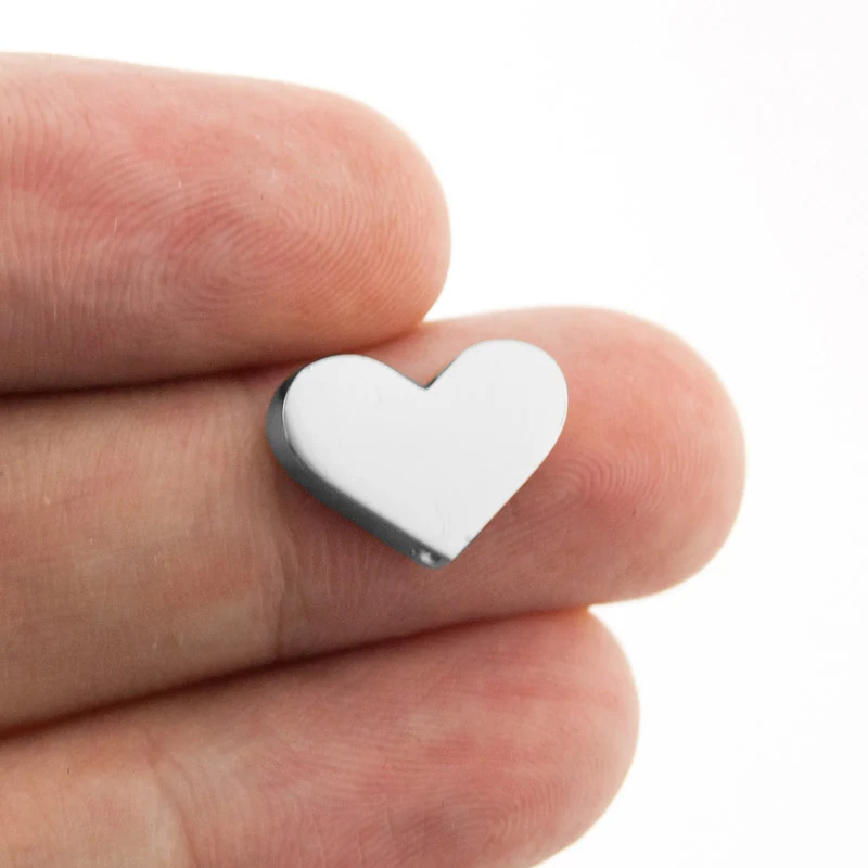 Женский кулон Risul slide heart 2 мм с просверленным отверстием ювелирное изделие