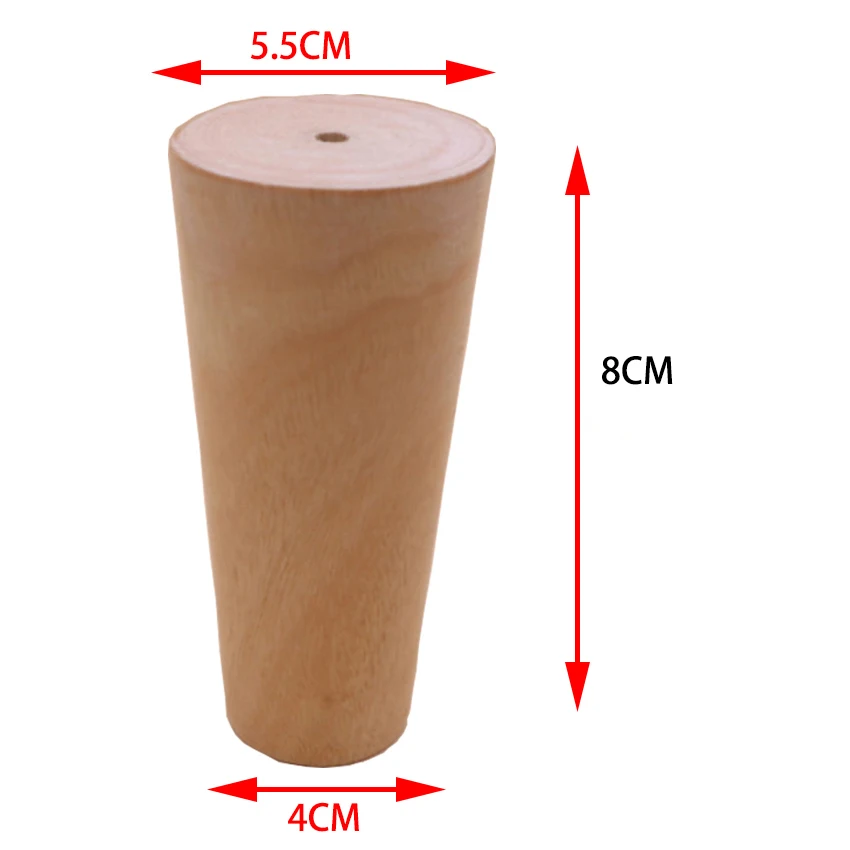 80mm H 4 шт./партия) мебельные ножки круглые деревянные ножки для дивана - Цвет: 80mm H