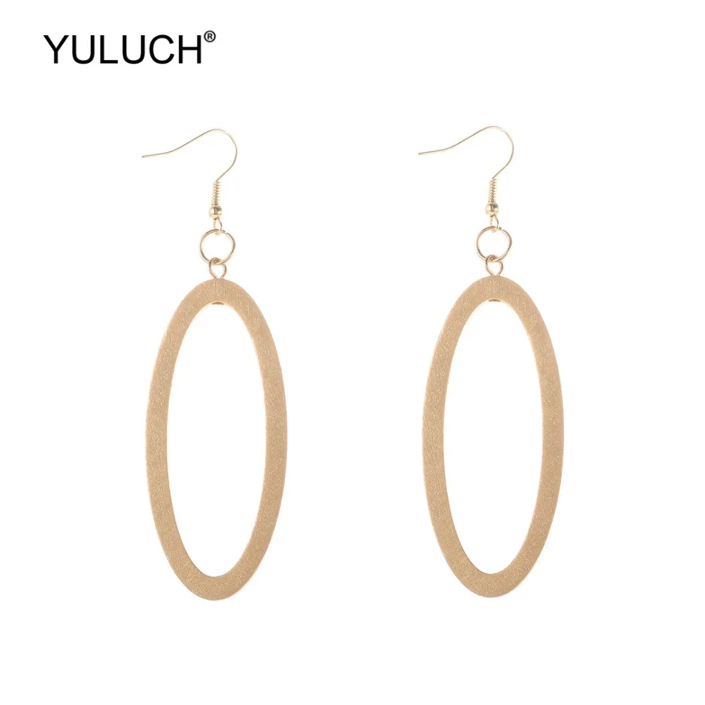 YULUCH 2019 деревянные Овальные Полые Простые Модные серьги-подвески винтажные