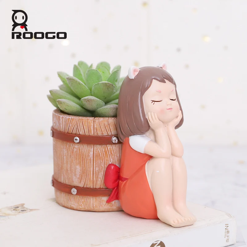 Roogo цветочный горшок из смолы в американском стиле цветочные горшки декоративные