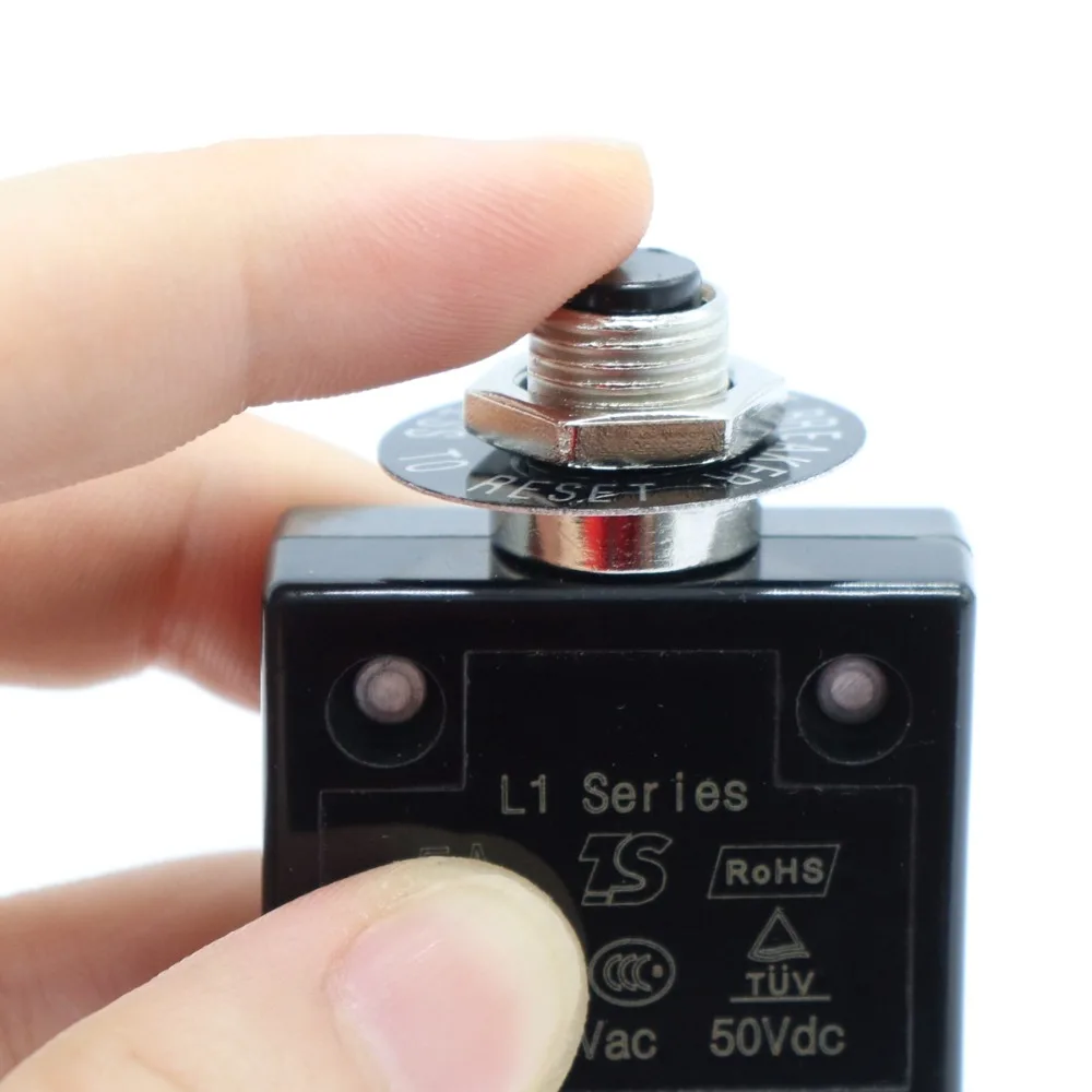 5A 30A DC 50V Push Button автоматические выключатели T3 ручной сброс термальный