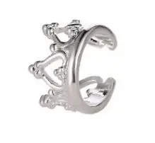 A silver Timlee E062,, новинка, симпатичные, в стиле панк, корона, цветок, стразы, сплав, клипсы, серьги, манжеты, модные ювелирные изделия, опт - Окраска металла: A silver
