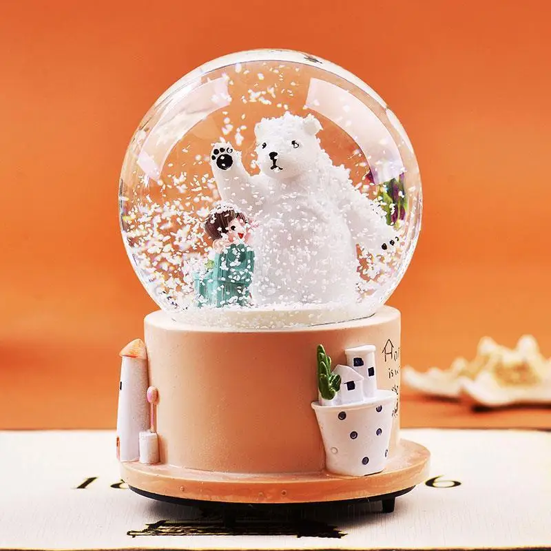 Музыкальная музыкальная шкатулка Scatole Musicali La Land Caixa De Presente Spieluhr Carrossel Snow Globe Carousel