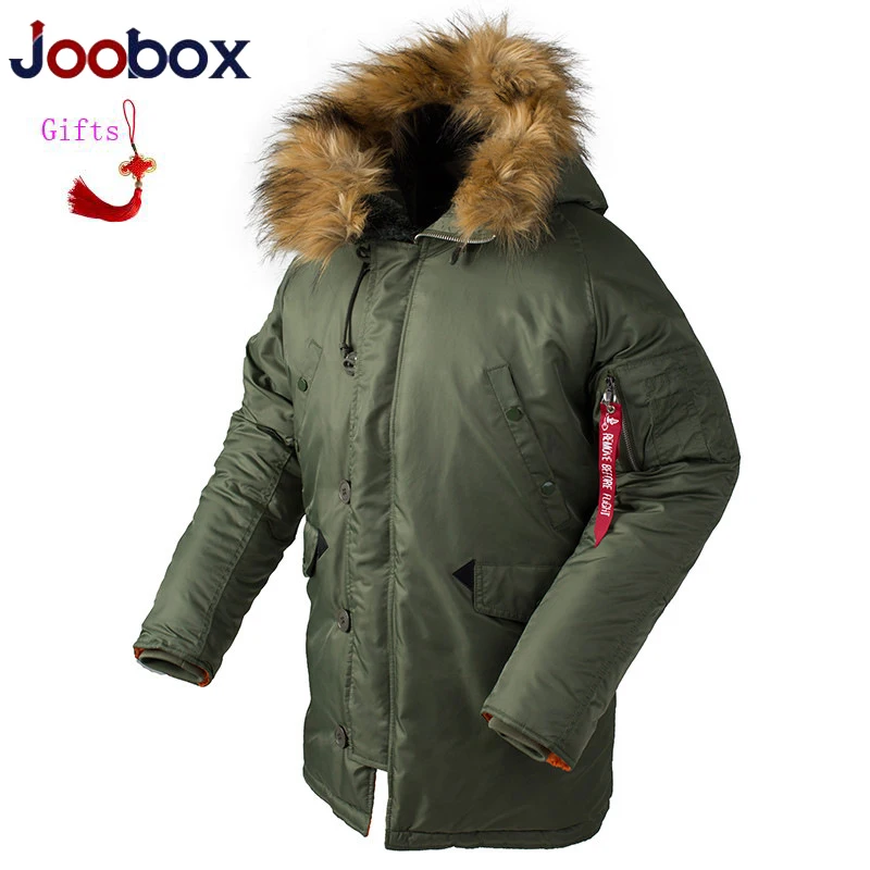 Мужская парка с капюшоном JOOBOX Камуфляжная густым мехом на зиму | одежда