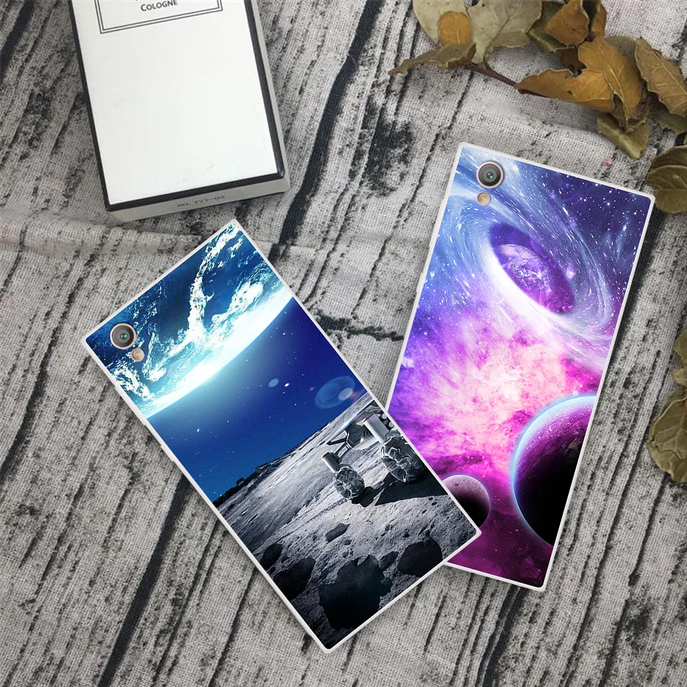 Чехол для телефона Sony Xperia L1 мягкий чехол-накладка с рисунком звездного неба Луны