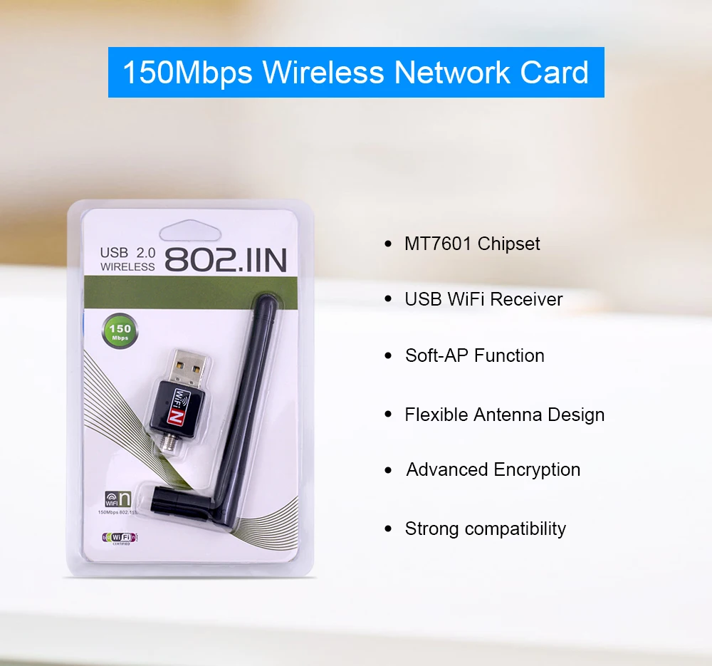 CHIPAL Hot 150 Мбит/с USB WiFi адаптер внешняя беспроводная LAN сетевая карта защитный Мини