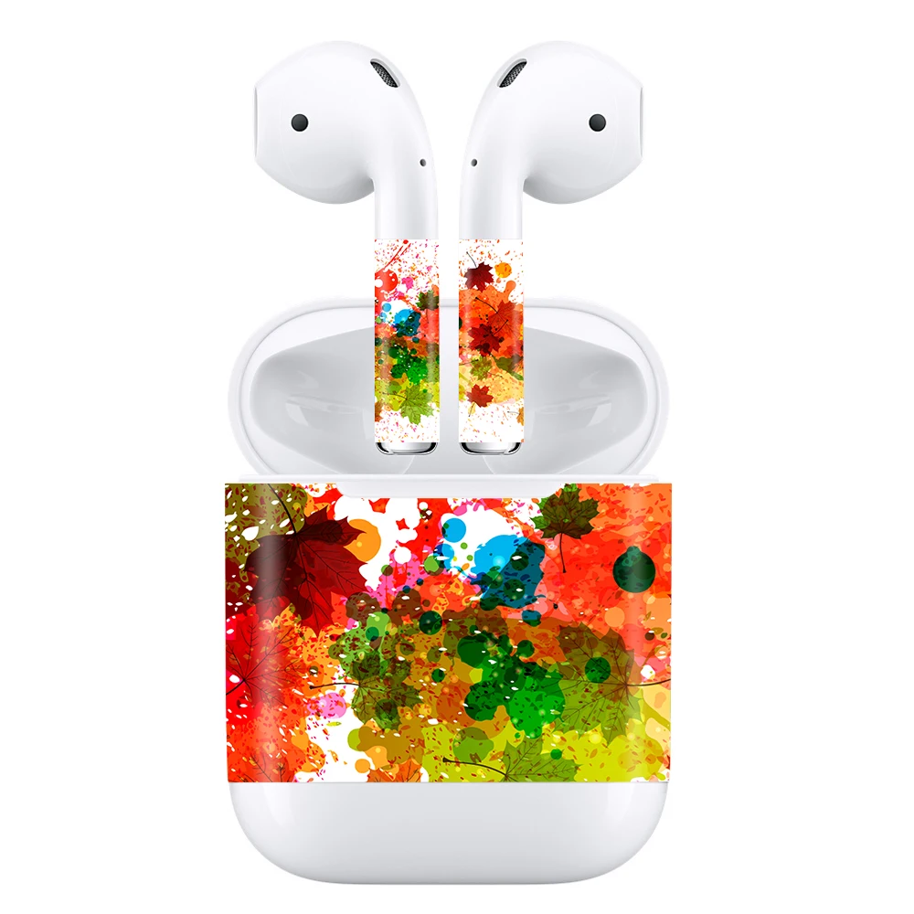 GOOYIYO-Flora наклейка для Apple AirPods 2 Наушники с беспроводной зарядной коробкой Кожа DIY персональная виниловая наклейка наушники наклейка