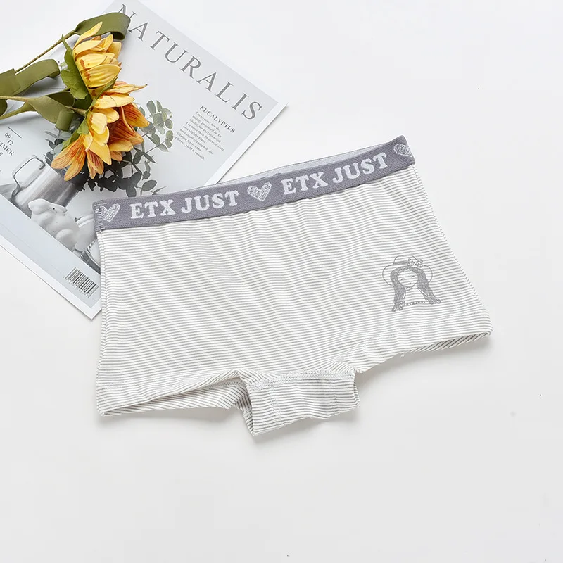 5 шт./партия хлопковое детское нижнее белье трусы-боксеры трусы в полоску для