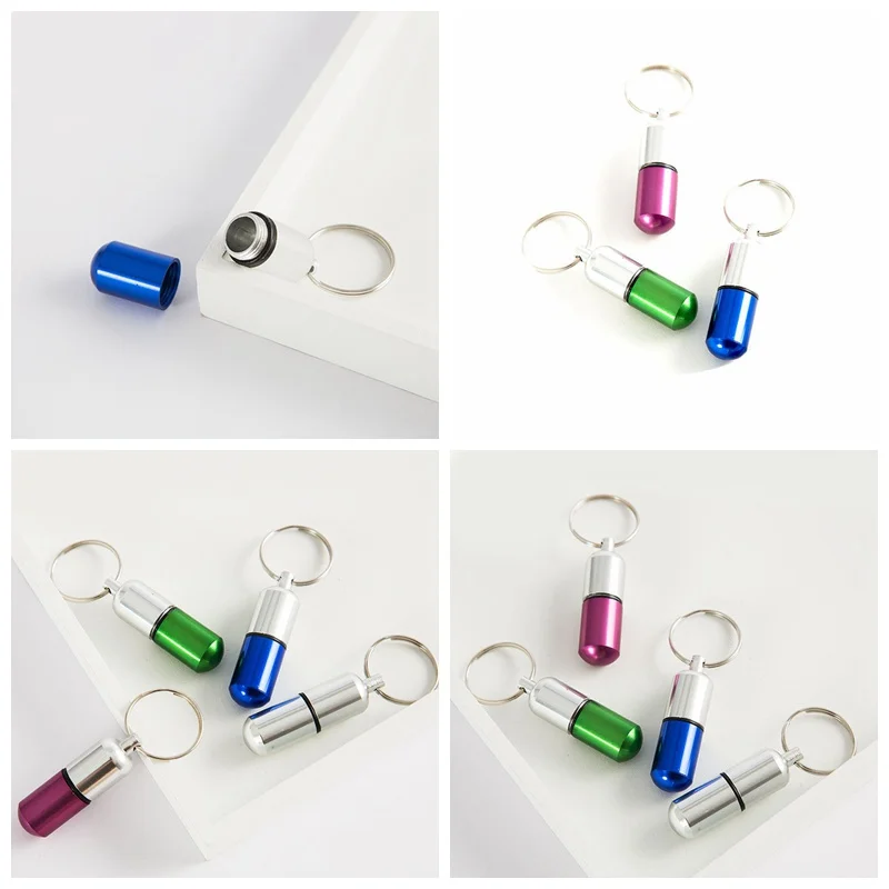Открытый мини бутылка из алюминиевого сплава брелок кулон металлический