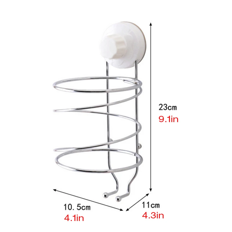 Хромированная Вакуумная присоска держатель для хранения волос настенное