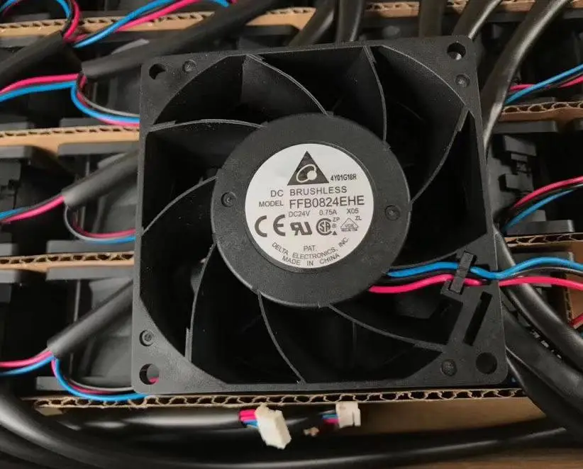 Новый трехлинейный двухшаровой инверторный вентилятор DELTA FFB0824EHE 8038 8 см 24 В