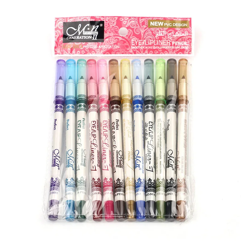 1 Набор подводка для макияжа глаз 12 шт./компл. P11013|eyeliner pen|waterproof eyeliner penliner pencil |
