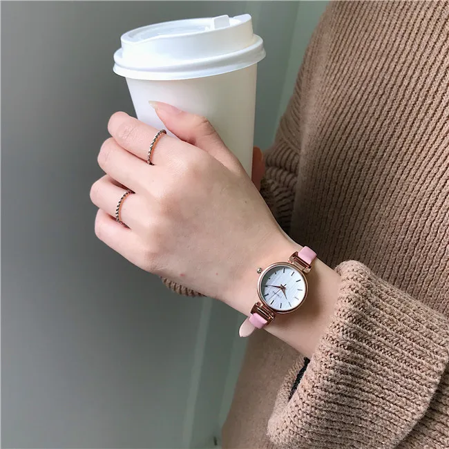 Ulzzang, модные брендовые женские часы-браслет, ретро коричневые винтажные кожаные часы, женские кварцевые часы, повседневные женские наручные часы