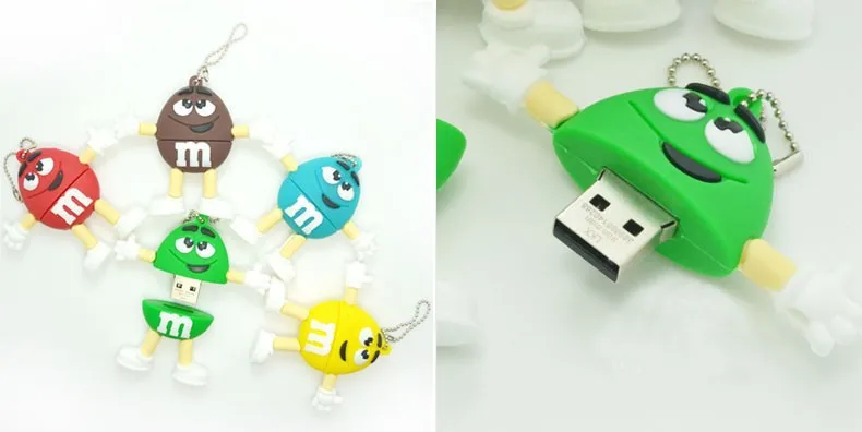 JASTER USB 3,0 милый мультяшный M& m's Chocolate M Bean 4 ГБ/8 ГБ/16 ГБ/32 ГБ/64 ГБ флеш-накопитель USB флешка карта памяти U диск
