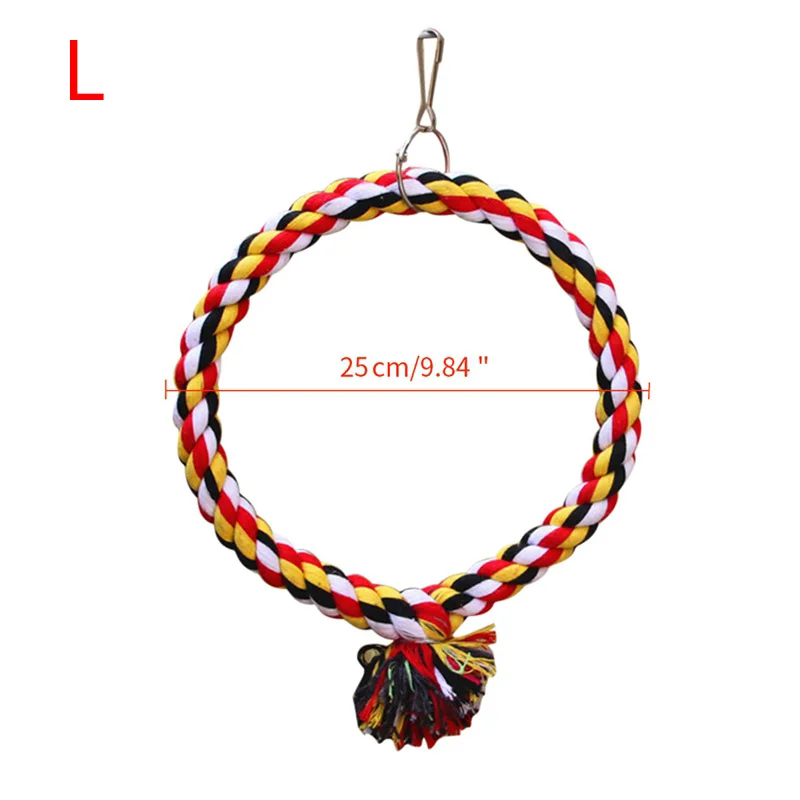 Style 1 - L Новинка, игрушка для птиц, высокое качество, попугай, кольца, игрушки, Круглый Круг, птица, скалолазание, игрушки, забавные продукты для домашних животных, веревка, качели, товары для птиц - Цвет: Style 1 - L