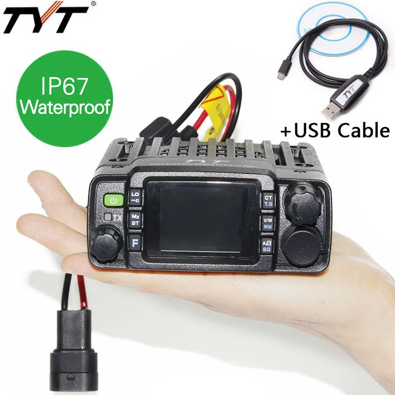 TYT TH-8600 IP67 Водонепроницаемый мини мобильный автомобильный радиоприемник двухдиапазонный 136-174 МГц/400-480 МГц 25 Вт Мощный для мотоцикла грузовика внедорожника охоты
