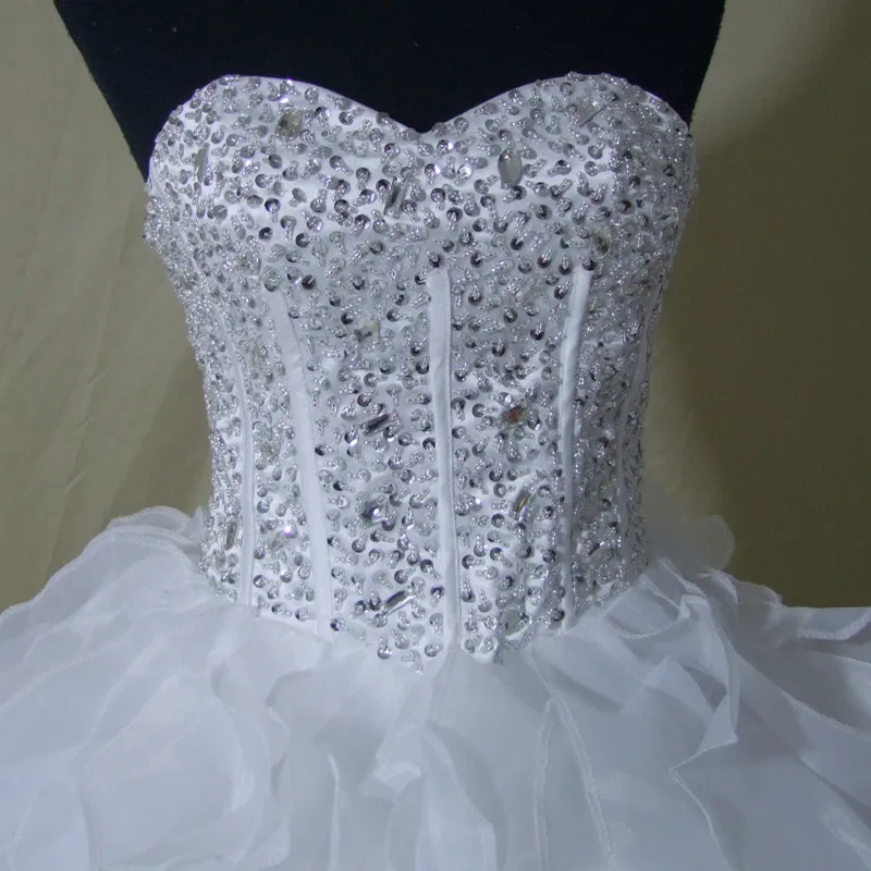 QQ Lover 2021 New Ruffles Ball Gown Wedding Dress Bridal Luxury Beaded Custom-made | Свадьбы и торжества