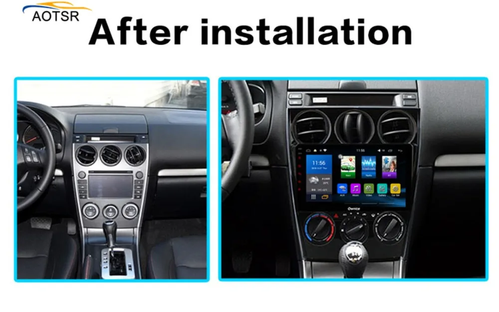 Мультимедийный плеер для Mazda 6 4 + 32 Android 9 0 автомагнитола с dvd плеером gps навигацией