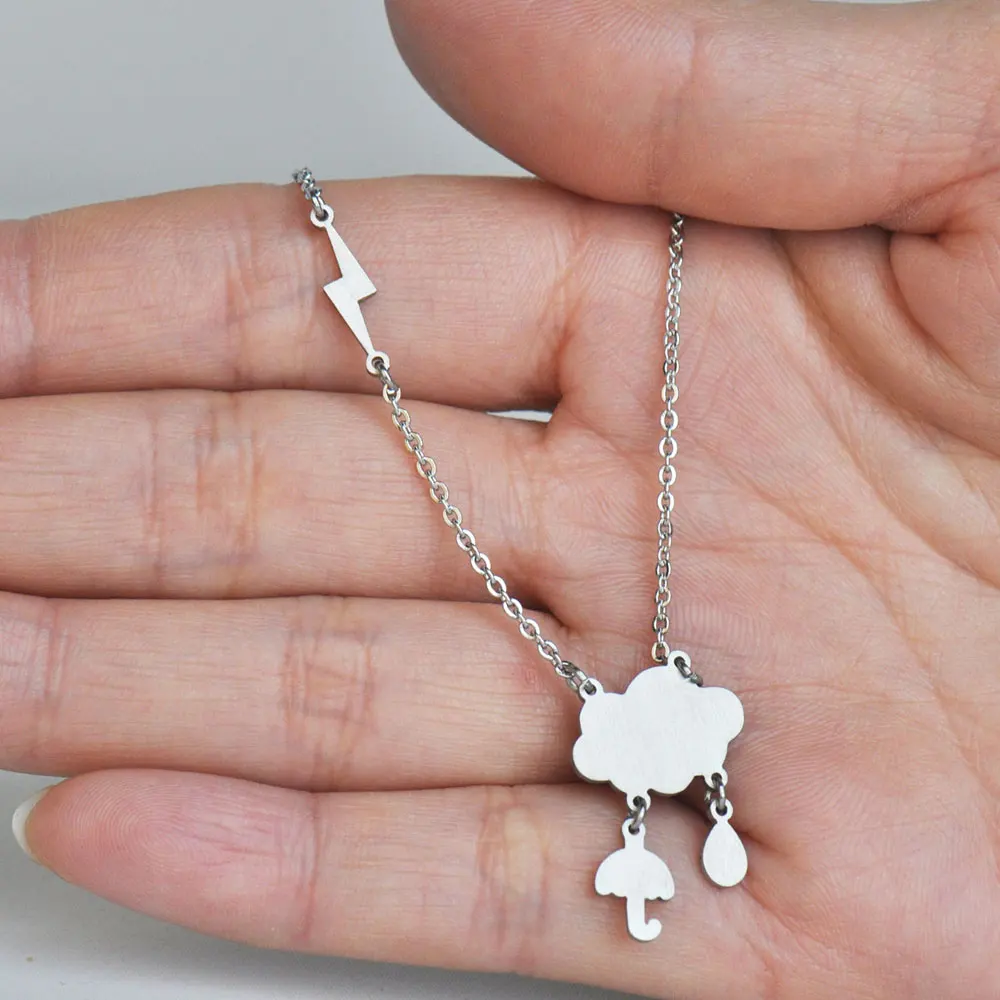 Крошечные Ювелирные изделия Очаровательное ожерелье для женщин из нержавеющей