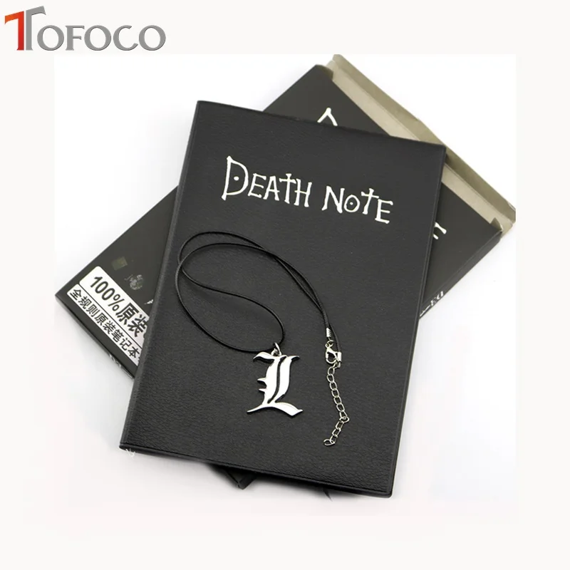 TOFOCO новые игрушки Death Note Notebook + L Necklace Journal Anime Toy Gift Cosplay Funny Novelty Shocker Tricky|funny novelty|toy