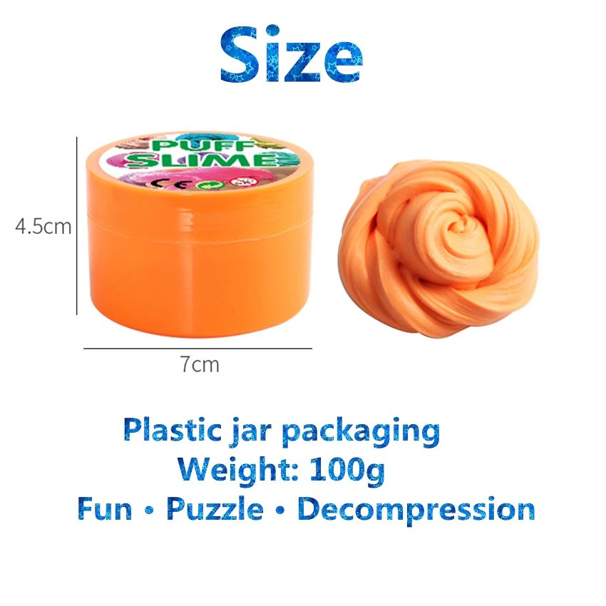 100 мл Puff Slime DIY Clear Clay Charm Foam Play Slimes Maker шпатлевка пушистая ручная резинка антистресс