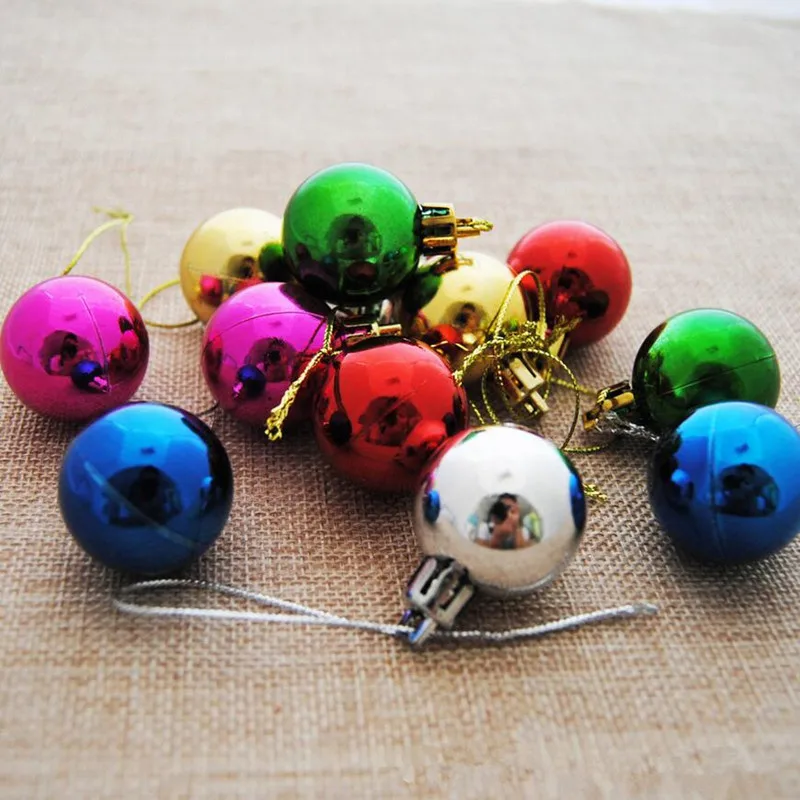 Новогоднее Елочное украшение диаметр 3 см 12 шт./пакет Рождественские шары