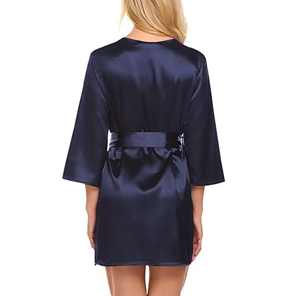 3 шт. сексуальный женский кружевной банный халат + трусики пояс комплект женские