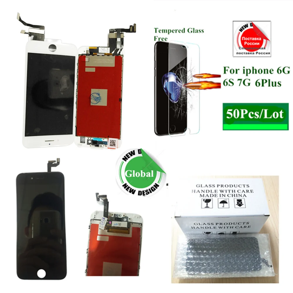 + Для iPhone 7 6 S ЖК дисплей 100% Фирменная Новинка с 3D Сенсорный экран планшета