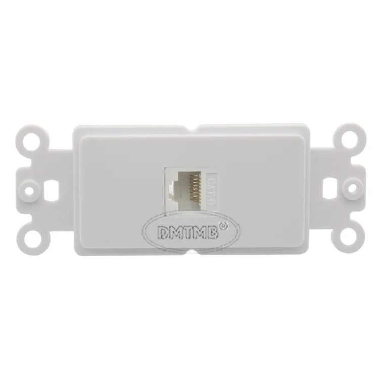 Внутренняя настенная пластина один порт CAT6 RJ45 с кейстон стиль и поддержка DIY|wall