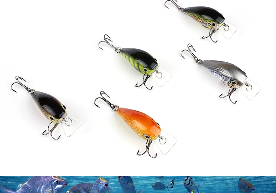 5 Цвет 2." /6.4 г Небольшой Бионический Crankbait Realistice Реалистичного Рыболовную Приманку Наживки Классический Текстура Воблер Снасти песка HML08