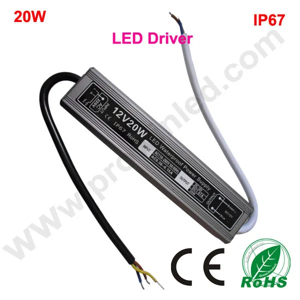 20w led driver 12v switching power supply free Shipping 10pcs ac 110/220V converter light transformer LED strips dc |