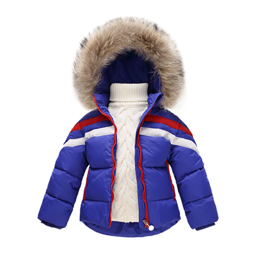 Зимняя детская одежда куртка для мальчиков и девочек парки топ с капюшоном